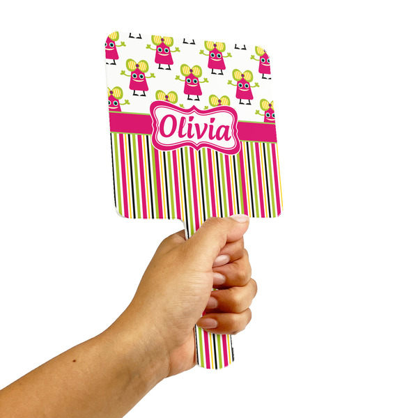 Pink Monsters & Stripes Hand Mirrors - Alt View
