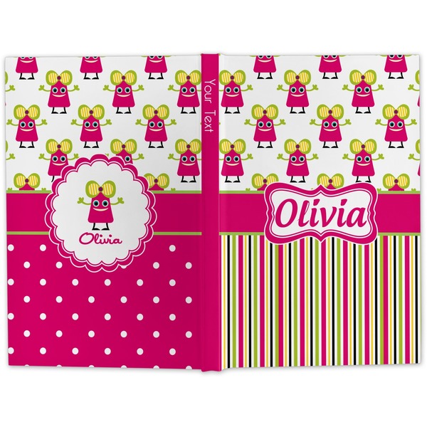 Pink Monsters & Stripes Hard Cover Journal - Apvl