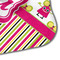 Pink Monsters & Stripes Hooded Baby Towel- Detail Corner