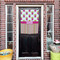 Pink Monsters & Stripes House Flags - Double Sided - (Over the door) LIFESTYLE