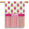 Pink Monsters & Stripes House Flags - Single Sided - PARENT MAIN