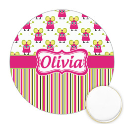 Pink Monsters & Stripes Printed Cookie Topper - 2.5" (Personalized)