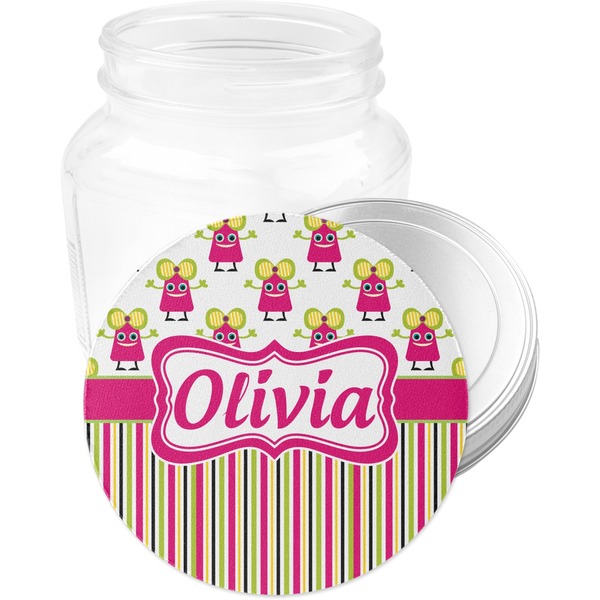Pink Monsters & Stripes Jar Opener - Main