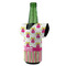 Pink Monsters & Stripes Jersey Bottle Cooler - ANGLE (on bottle)