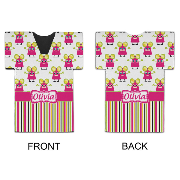 Pink Monsters & Stripes Jersey Bottle Cooler - APPROVAL