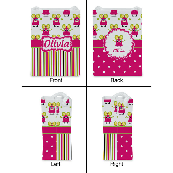 Pink Monsters & Stripes Jewelry Gift Bag - Gloss - Approval