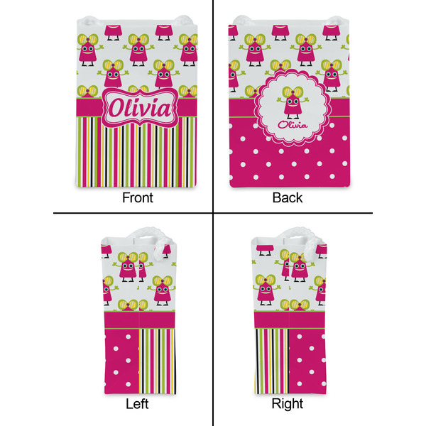 Pink Monsters & Stripes Jewelry Gift Bag - Matte - Approval