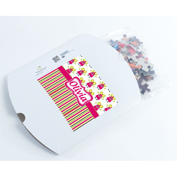 Pink Monsters & Stripes Jigsaw Puzzle 110 Piece - Box
