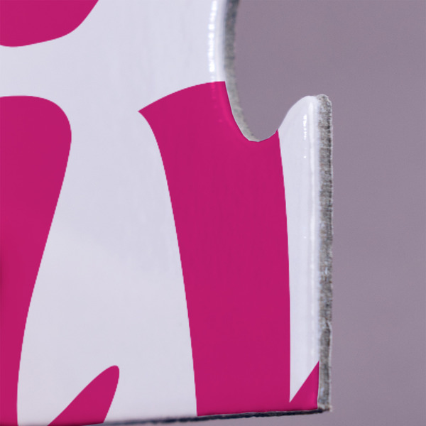 Pink Monsters & Stripes Jigsaw Puzzle 30 Piece  - Close Up