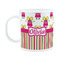 Pink Monsters & Stripes Plastic Kids Mug (Personalized)