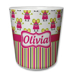 Pink Monsters & Stripes Plastic Tumbler 6oz (Personalized)