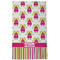 Pink Monsters & Stripes Kitchen Towel - Poly Cotton - Full Front