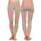 Pink Monsters & Stripes Ladies Leggings - Front and Back