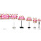 Pink Monsters & Stripes Lamp Full View Size Comparison