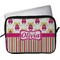 Pink Monsters & Stripes Laptop Sleeve (13" x 10")