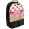 Pink Monsters & Stripes Backpacks - Black (Personalized)