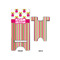 Pink Monsters & Stripes Large Phone Stand - Front & Back