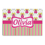 Pink Monsters & Stripes Large Rectangle Car Magnet (Personalized)