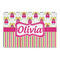 Pink Monsters & Stripes Large Rectangle Car Magnet (Personalized)