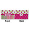 Pink Monsters & Stripes Large Zipper Pouch Approval (Front and Back)