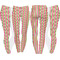Pink Monsters & Stripes Leggings Turn Around - Apvl