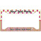 Pink Monsters & Stripes License Plate Frame (Personalized)