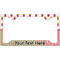 Pink Monsters & Stripes License Plate Frame - Style C (Personalized)