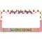 Pink Monsters & Stripes License Plate Frame - Style B (Personalized)