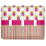 Pink Monsters & Stripes Light Switch Cover (3 Toggle Plate)