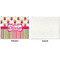 Pink Monsters & Stripes Linen Placemat - APPROVAL Single (single sided)