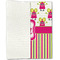 Pink Monsters & Stripes Linen Placemat - Folded Half