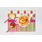Pink Monsters & Stripes Linen Placemat - Lifestyle (single)