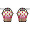 Pink Monsters & Stripes Lunch Bag - Front and Back