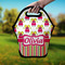 Pink Monsters & Stripes Lunch Bag - Hand