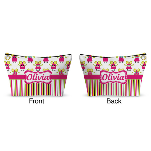 Pink Monsters & Stripes Makeup Bag Approval