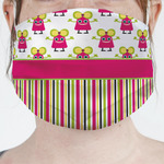Pink Monsters & Stripes Face Mask Cover