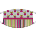 Pink Monsters & Stripes Cloth Face Mask (T-Shirt Fabric)