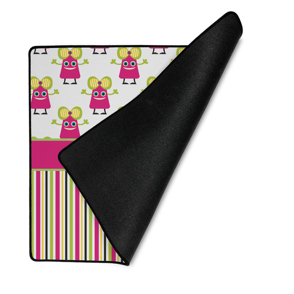 Pink Monsters & Stripes Medium Gaming Mats - FRONT W/FOLD
