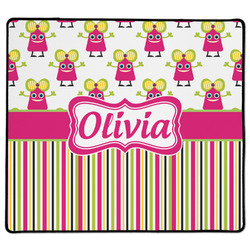 Pink Monsters & Stripes XL Gaming Mouse Pad - 18" x 16" (Personalized)