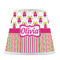 Pink Monsters & Stripes Poly Film Empire Lampshade - Front View