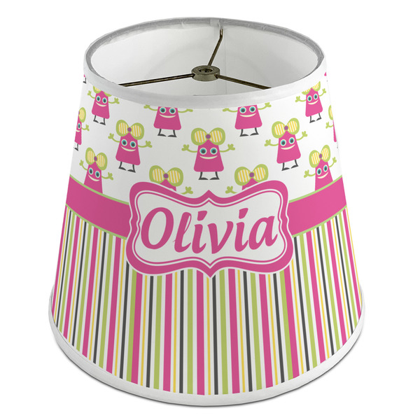 Custom Pink Monsters & Stripes Empire Lamp Shade (Personalized)