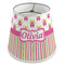 Pink Monsters & Stripes Poly Film Empire Lampshade - Angle View