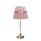 Pink Monsters & Stripes Poly Film Empire Lampshade - On Stand