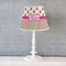 Pink Monsters & Stripes Poly Film Empire Lampshade - Lifestyle