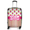 Pink Monsters & Stripes Medium Travel Bag - With Handle