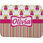 Pink Monsters & Stripes Memory Foam Bath Mat - 48"x36" (Personalized)