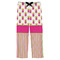 Pink Monsters & Stripes Mens Pajama Pants - Flat
