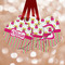 Pink Monsters & Stripes Metal Ornaments - Double Sided w/ Name or Text