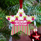 Pink Monsters & Stripes Metal Star Ornament - Lifestyle