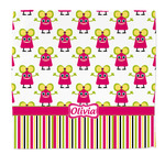Pink Monsters & Stripes Microfiber Dish Rag (Personalized)